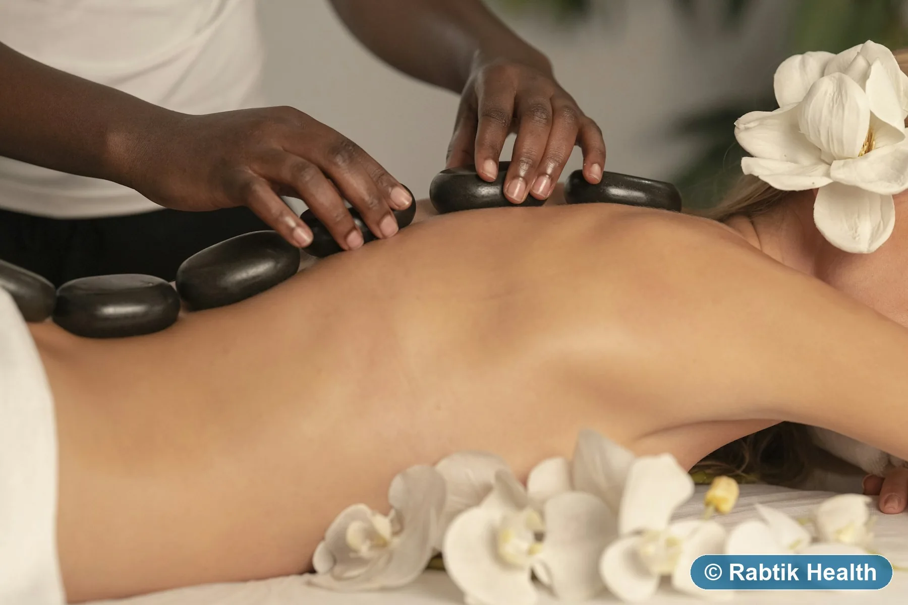 Illustrative oil bath treatment therapy image